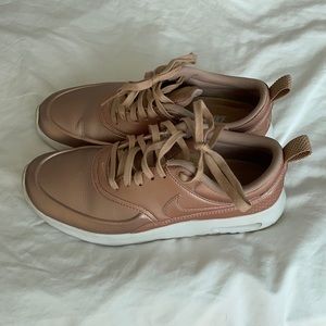 Size 6.5 Nike rose gold sneakers - like new